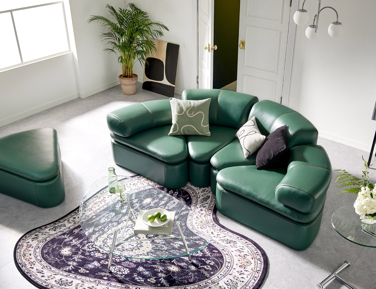 Bộ ghế sofa da tự nhiên Shukr Modular Terso (5 món)