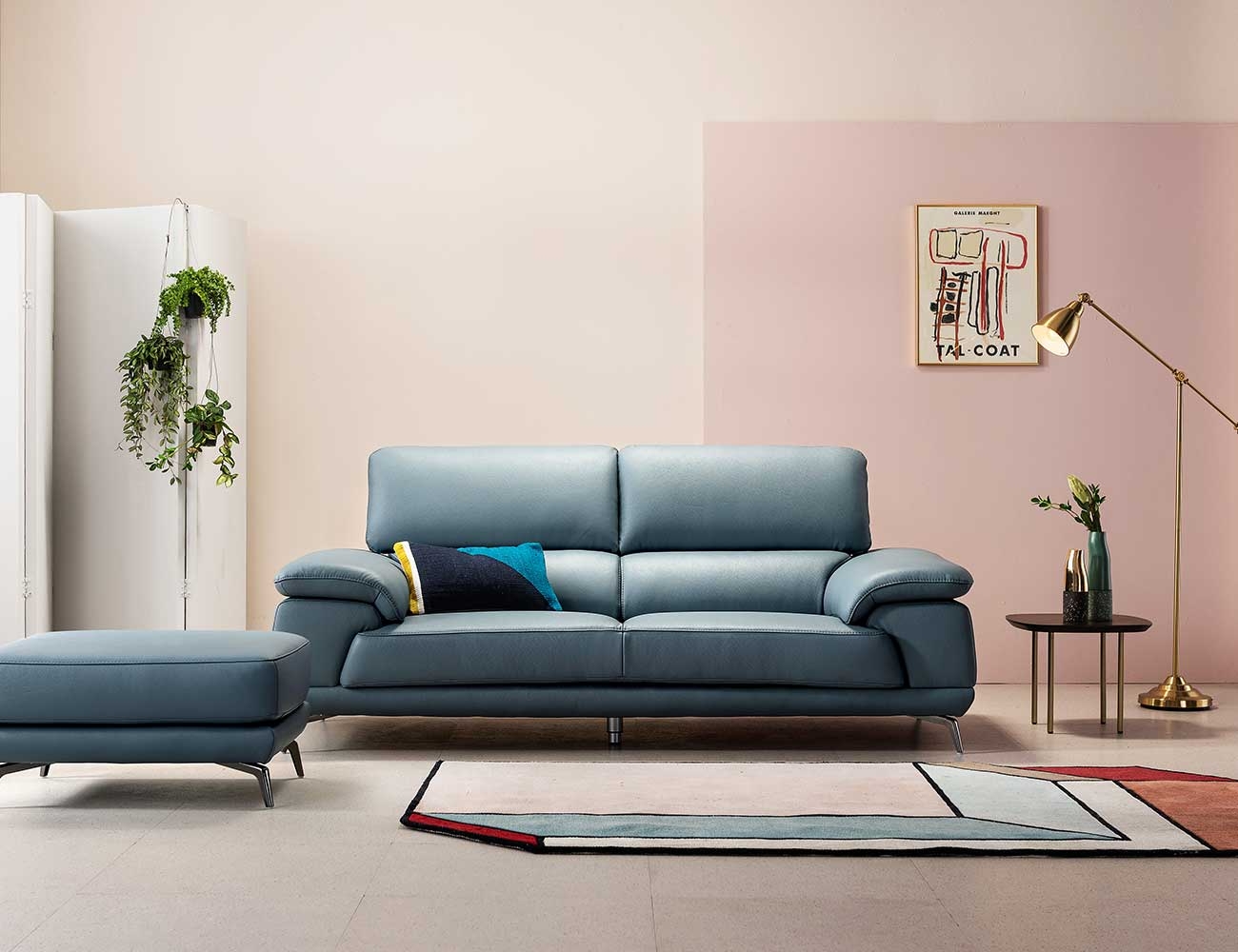 Ghế sofa da bò tự nhiên 3 chỗ ngồi Benny