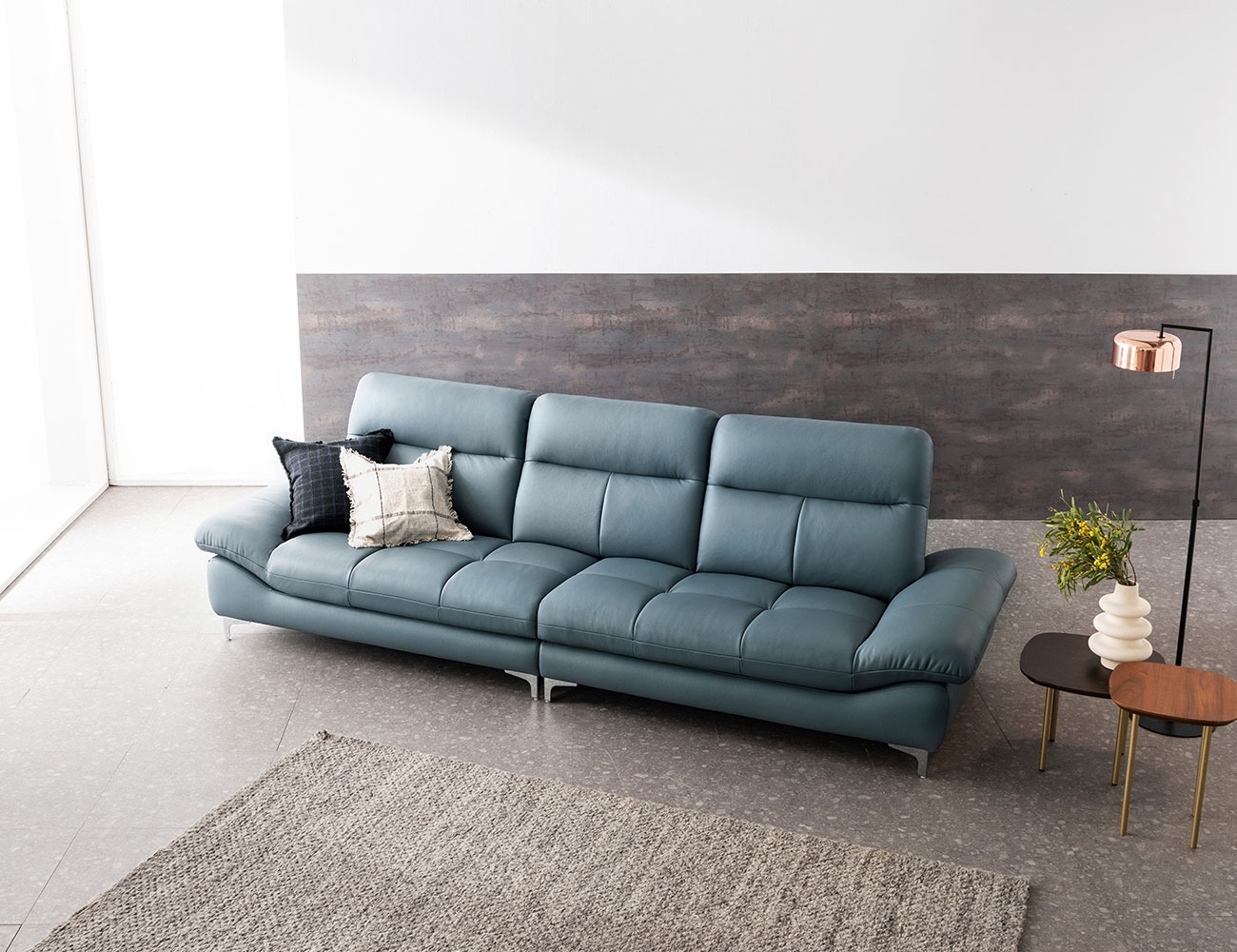 Sofa Văng Bọc Da Bò AVALYN Kiểu Dáng Hiện Đại