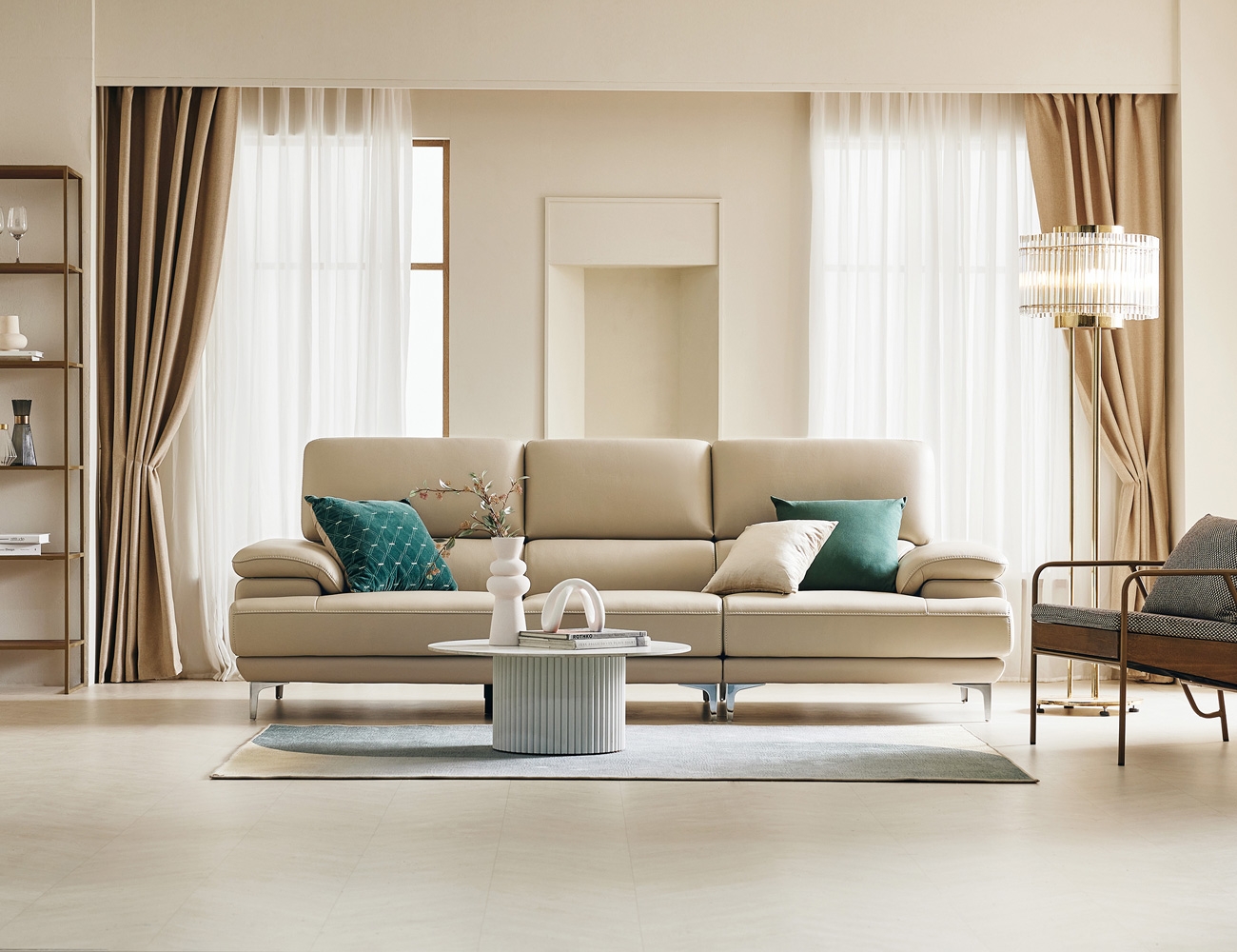 Ghế sofa da bò tự nhiên Elder 3.5 chỗ