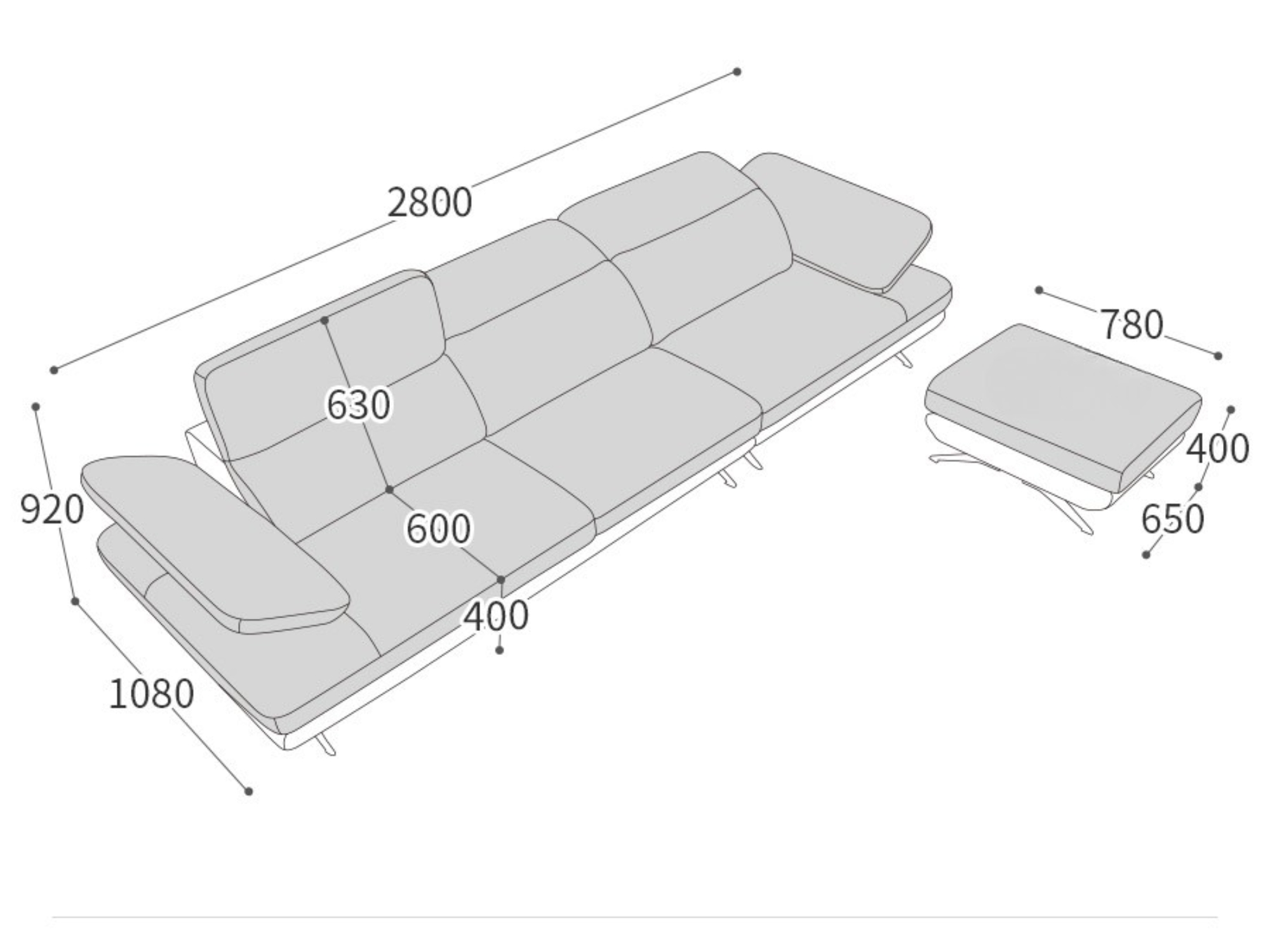 Ghế sofa da bò tự nhiên co giãn đa năng Elish Multi 3.5 chỗ