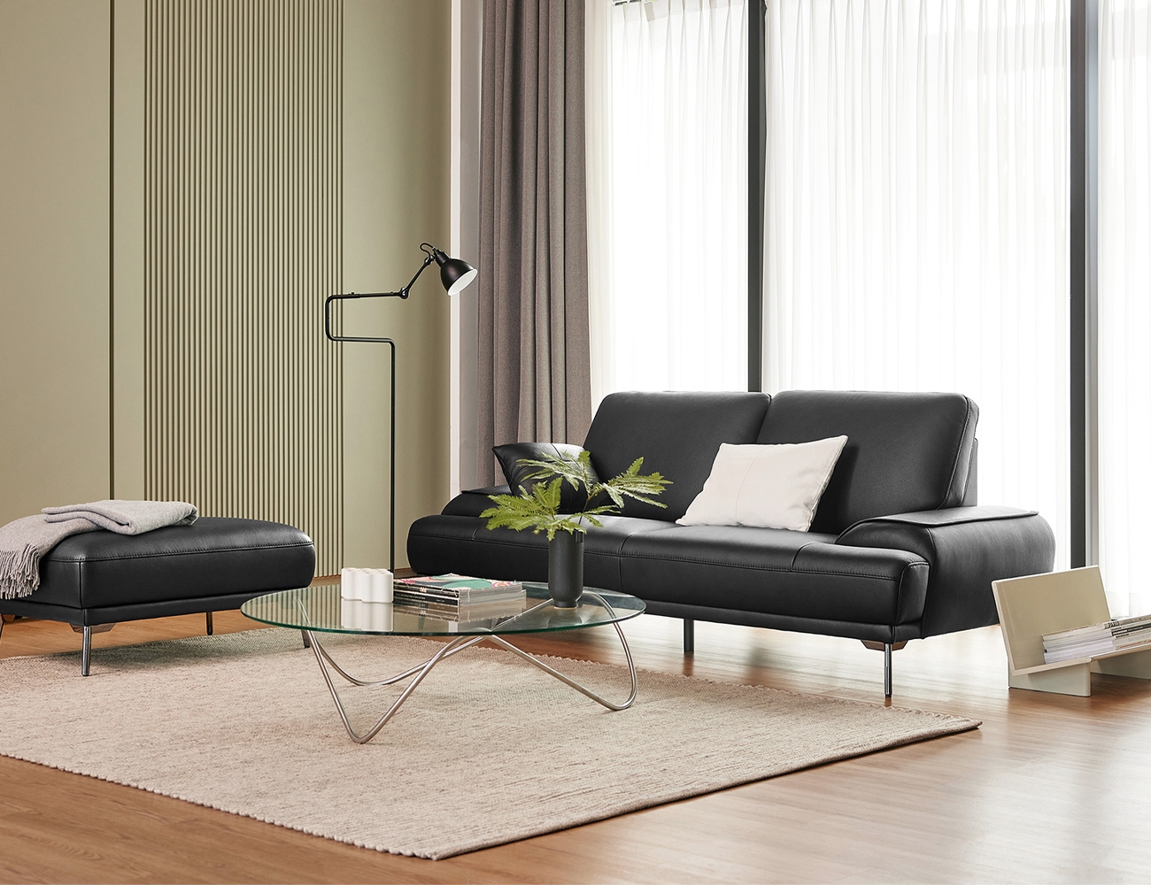 Ghế sofa da bò tự nhiên co rút Miro 3 người (bọc da toàn bộ) + 1 đệm