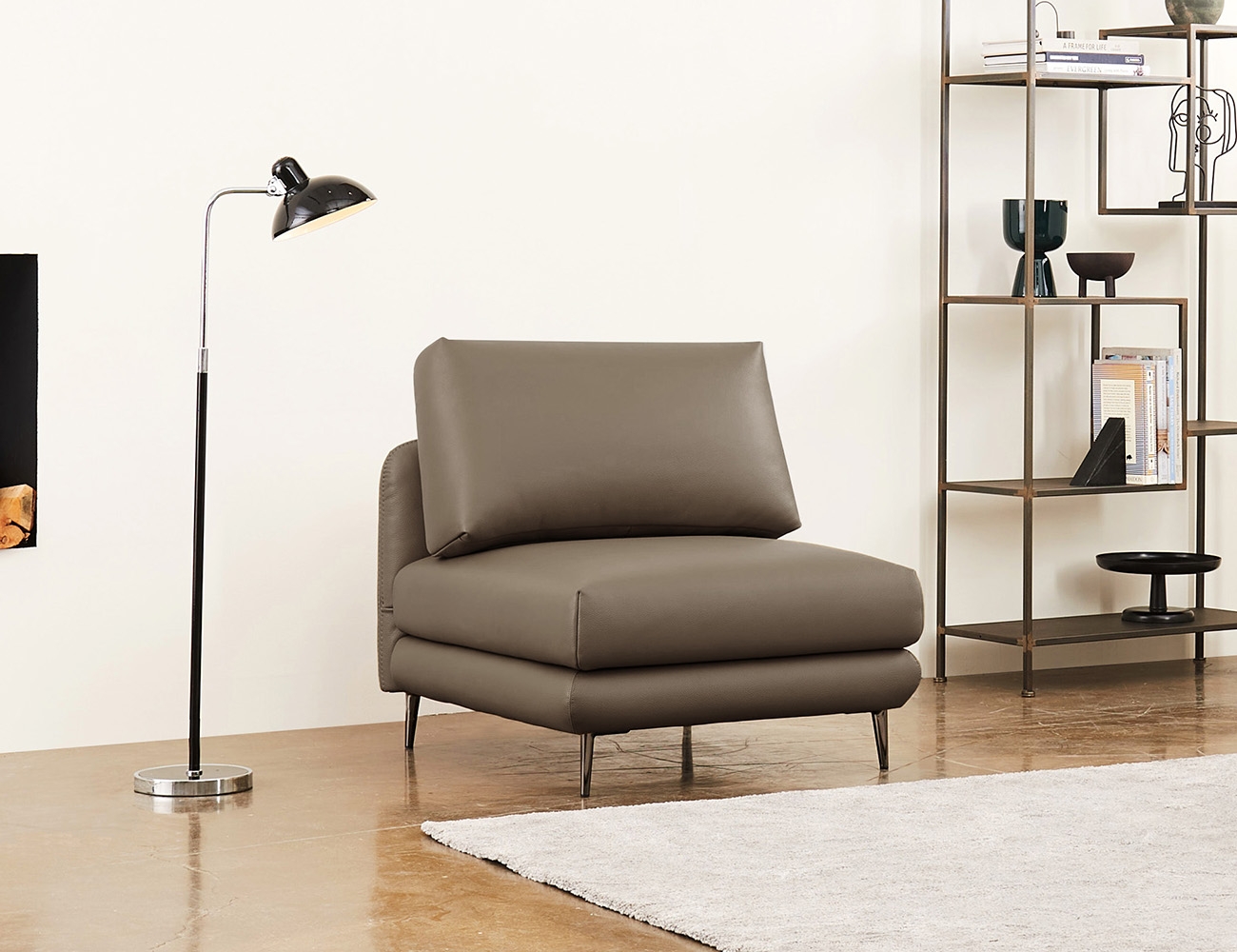 Ghế sofa da cotton tự nhiên Harmony Module C (Không có tay vịn)