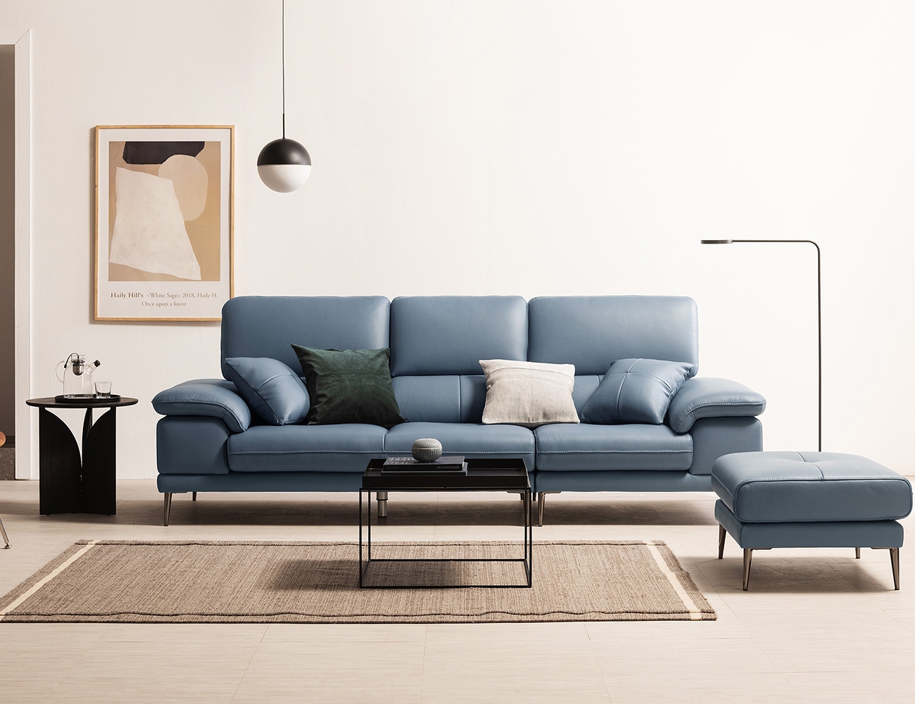 Sofa Vasto 3,5 người Luxe Tonga Da bông tự nhiên + 2 đệm