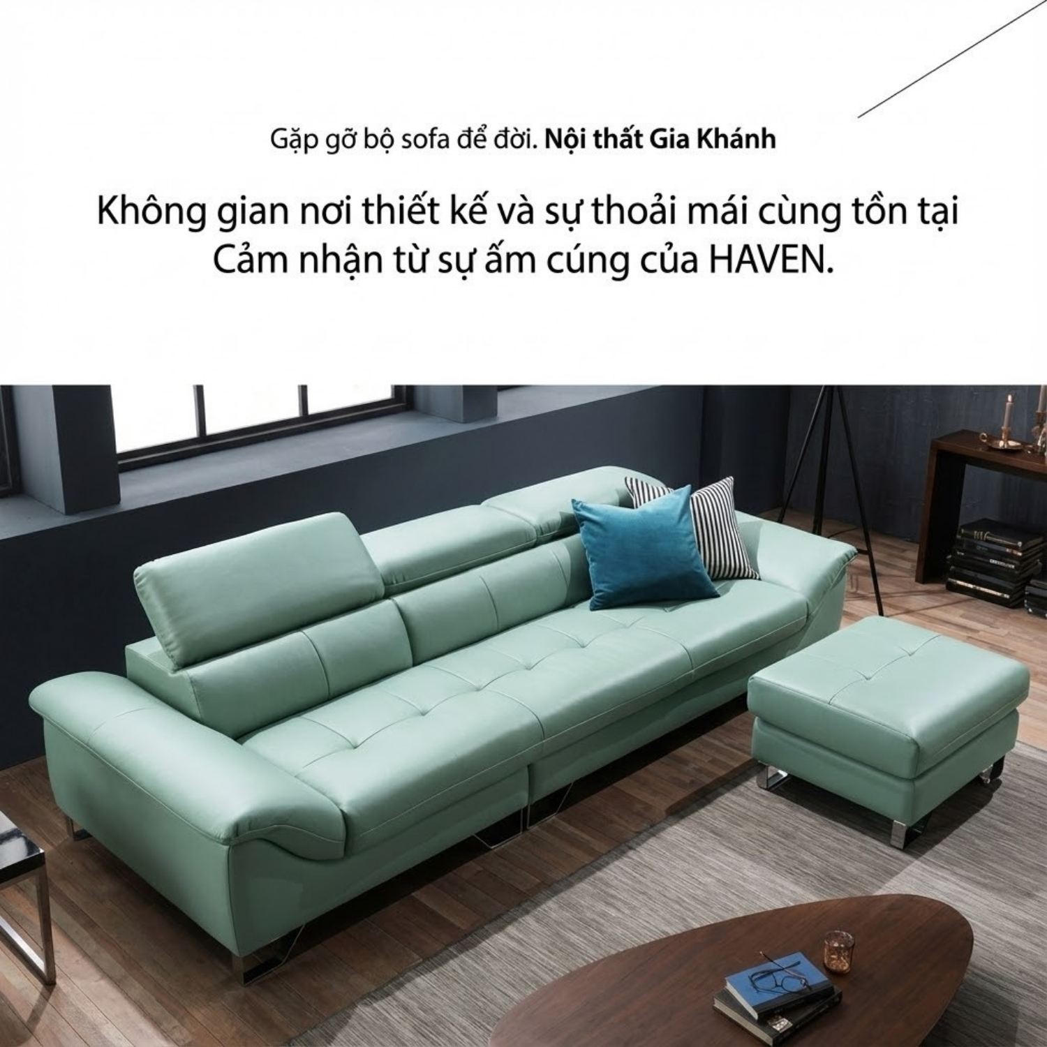 ghế sofa da bò tự nhiên haven