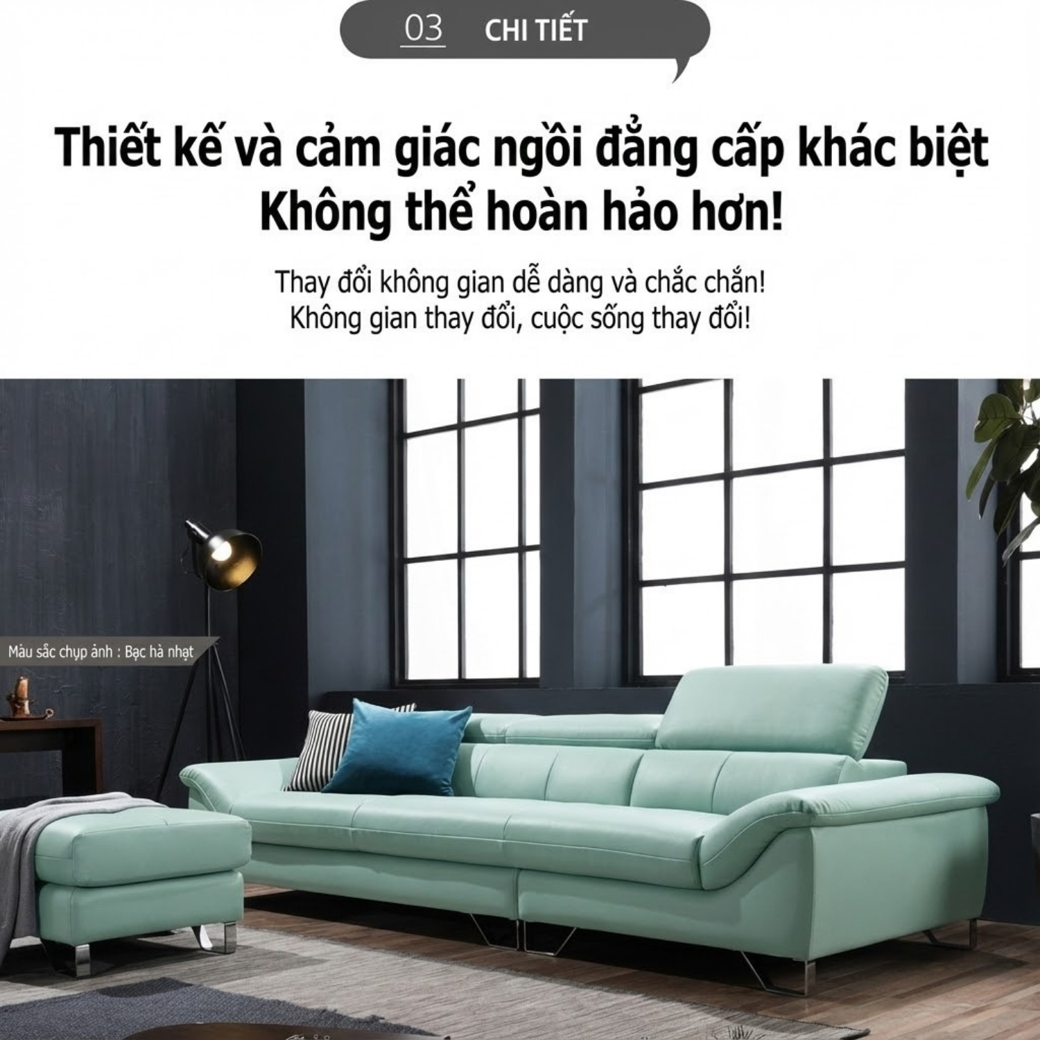 ghế sofa da bò tự nhiên haven