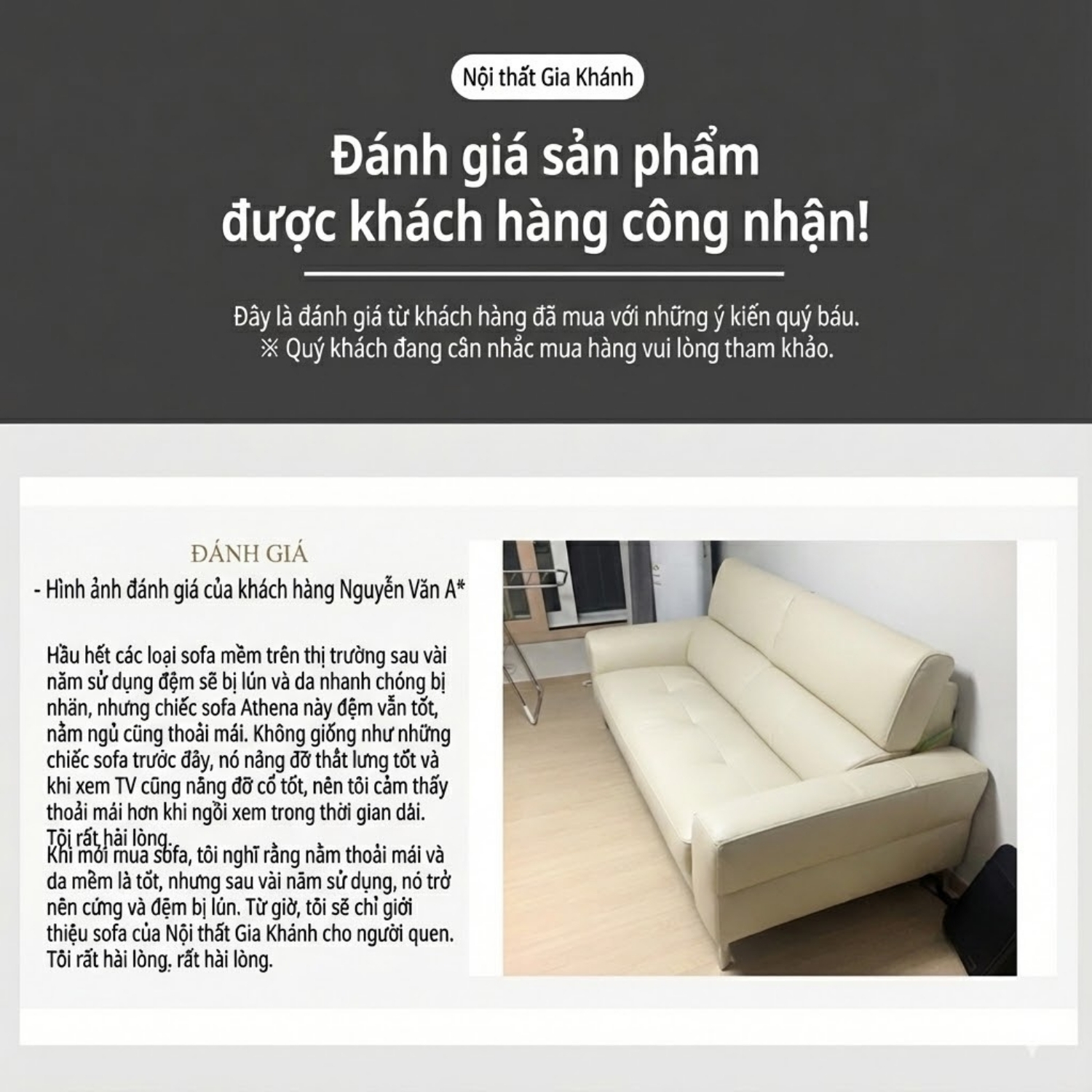 Ghế Sofa Da Hiện Đại Dáng Băng Athena