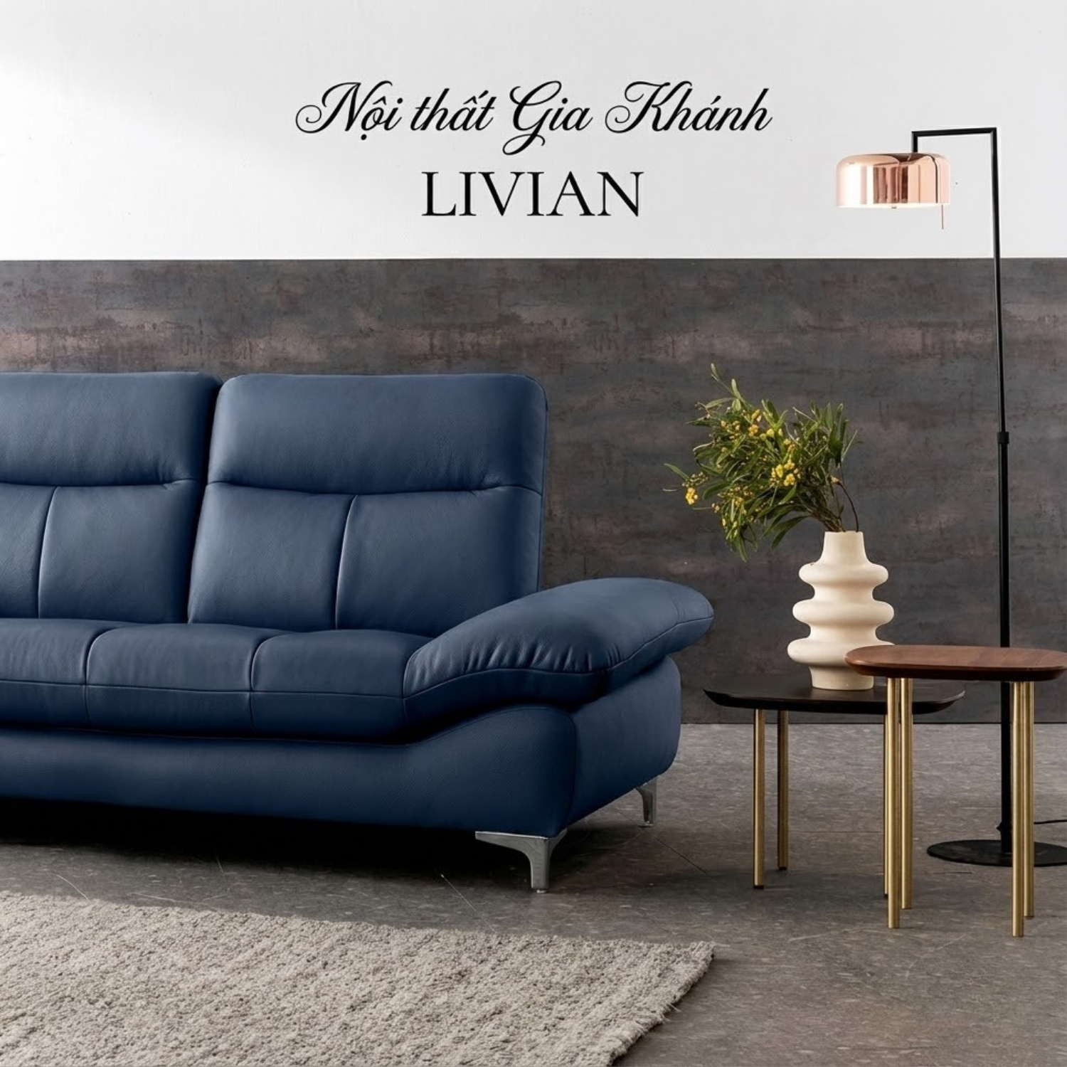 Sofa Hiện Đại Dáng Băng Bọc Da Livian