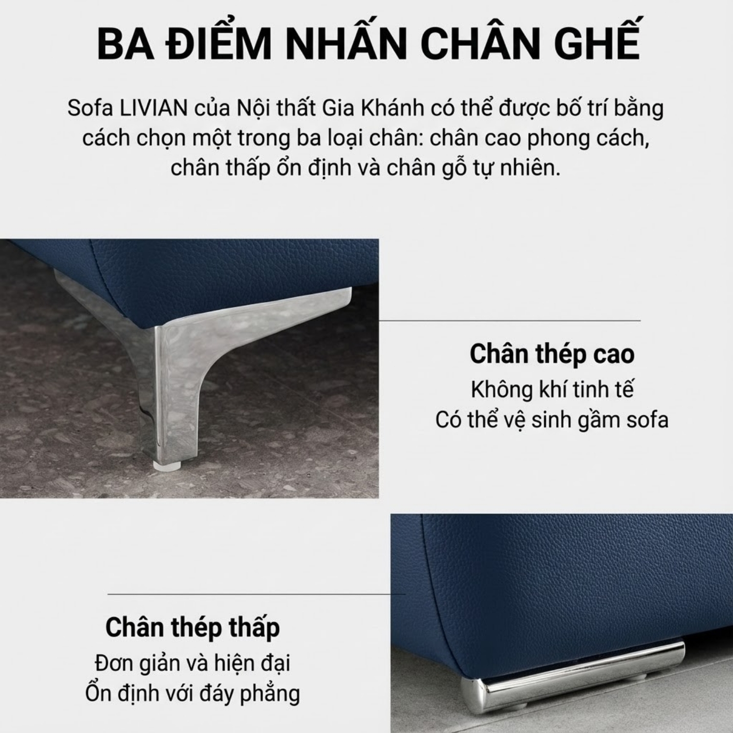 Sofa Hiện Đại Dáng Băng Bọc Da Livian