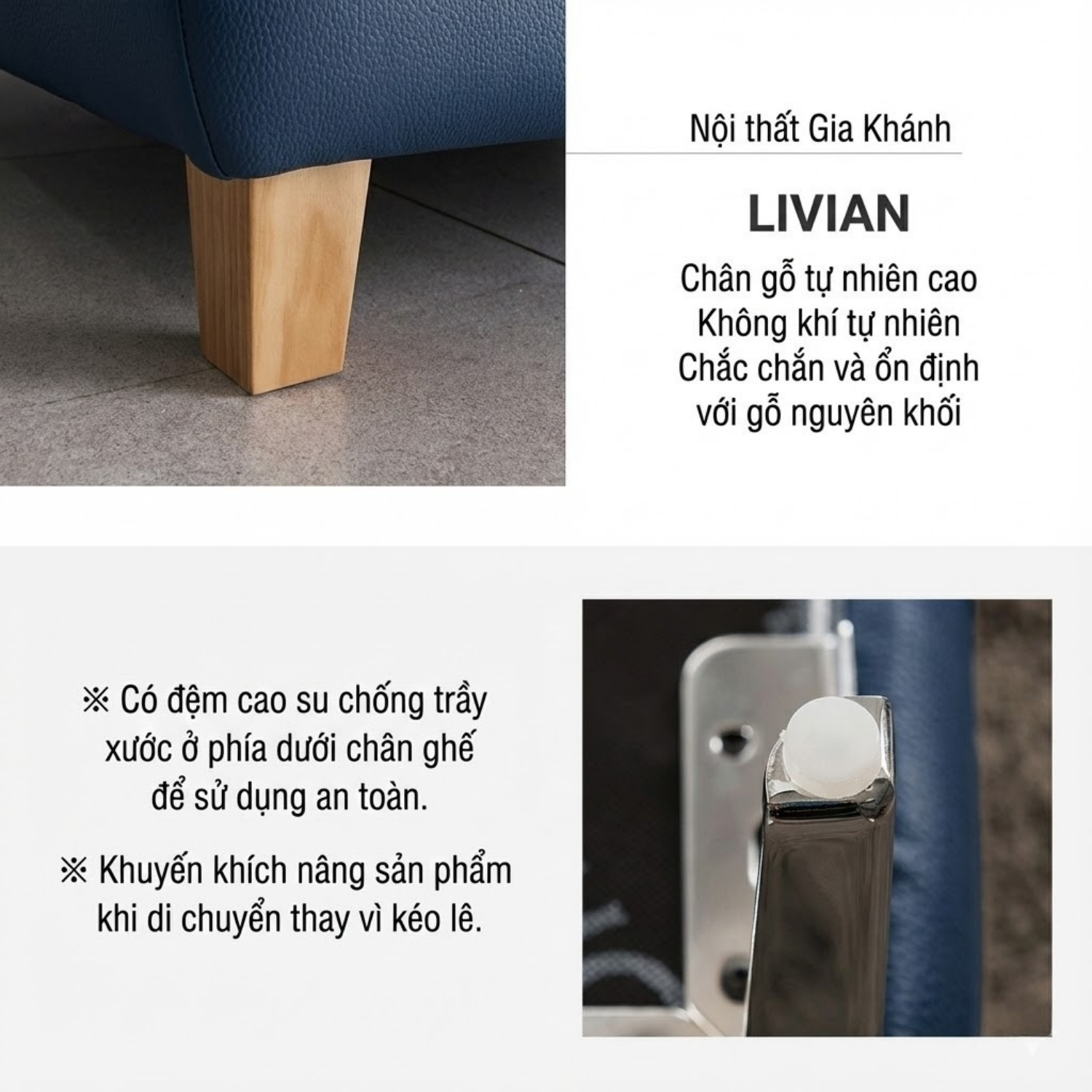 Sofa Hiện Đại Dáng Băng Bọc Da Livian