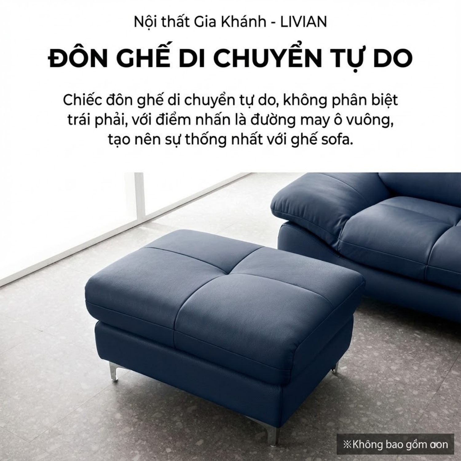 Sofa Hiện Đại Dáng Băng Bọc Da Livian