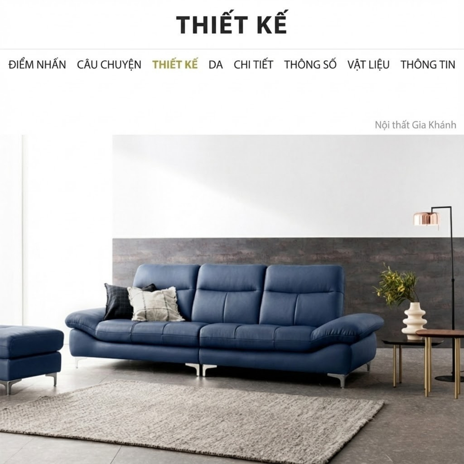 Sofa Hiện Đại Dáng Băng Bọc Da Livian