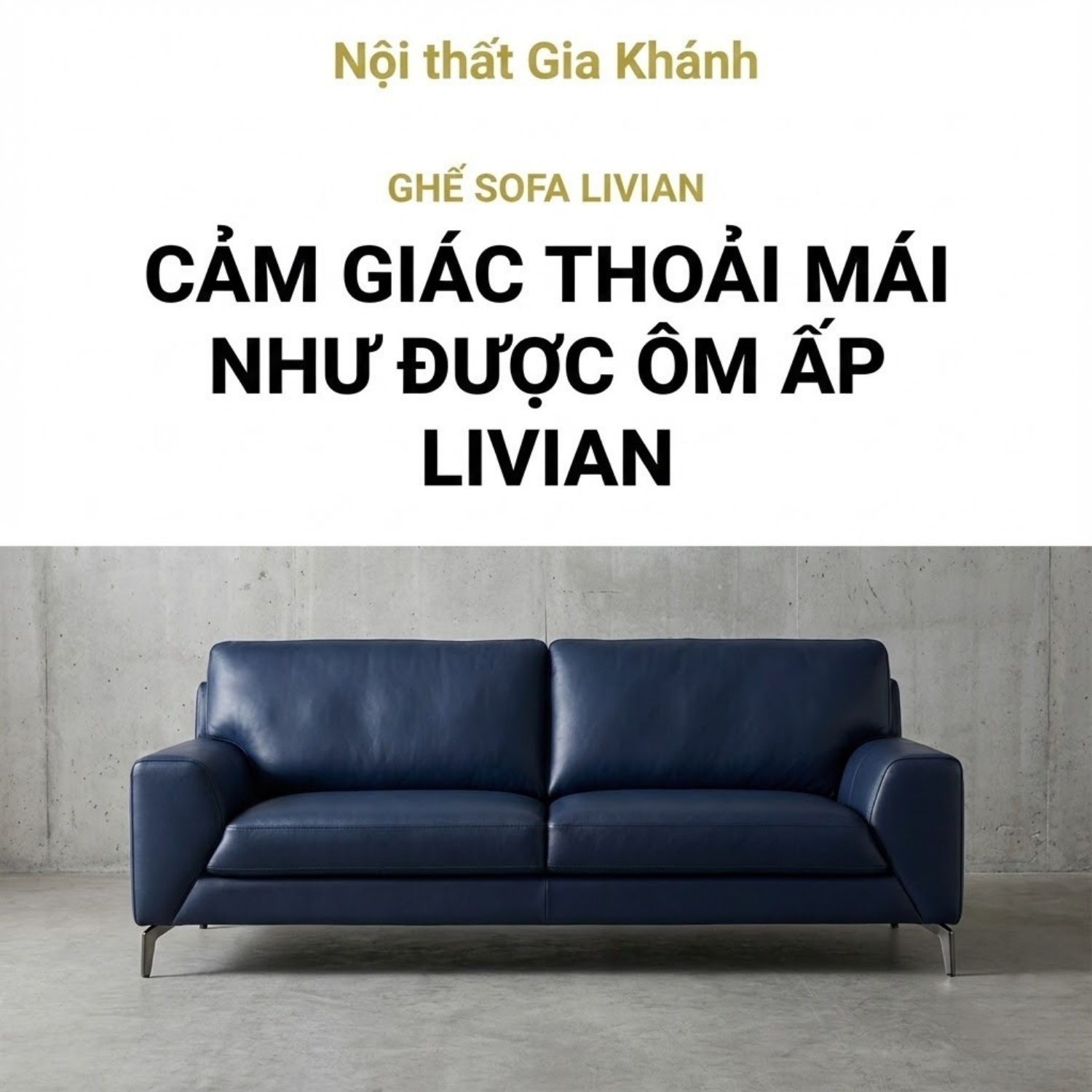 Sofa Hiện Đại Dáng Băng Bọc Da Livian