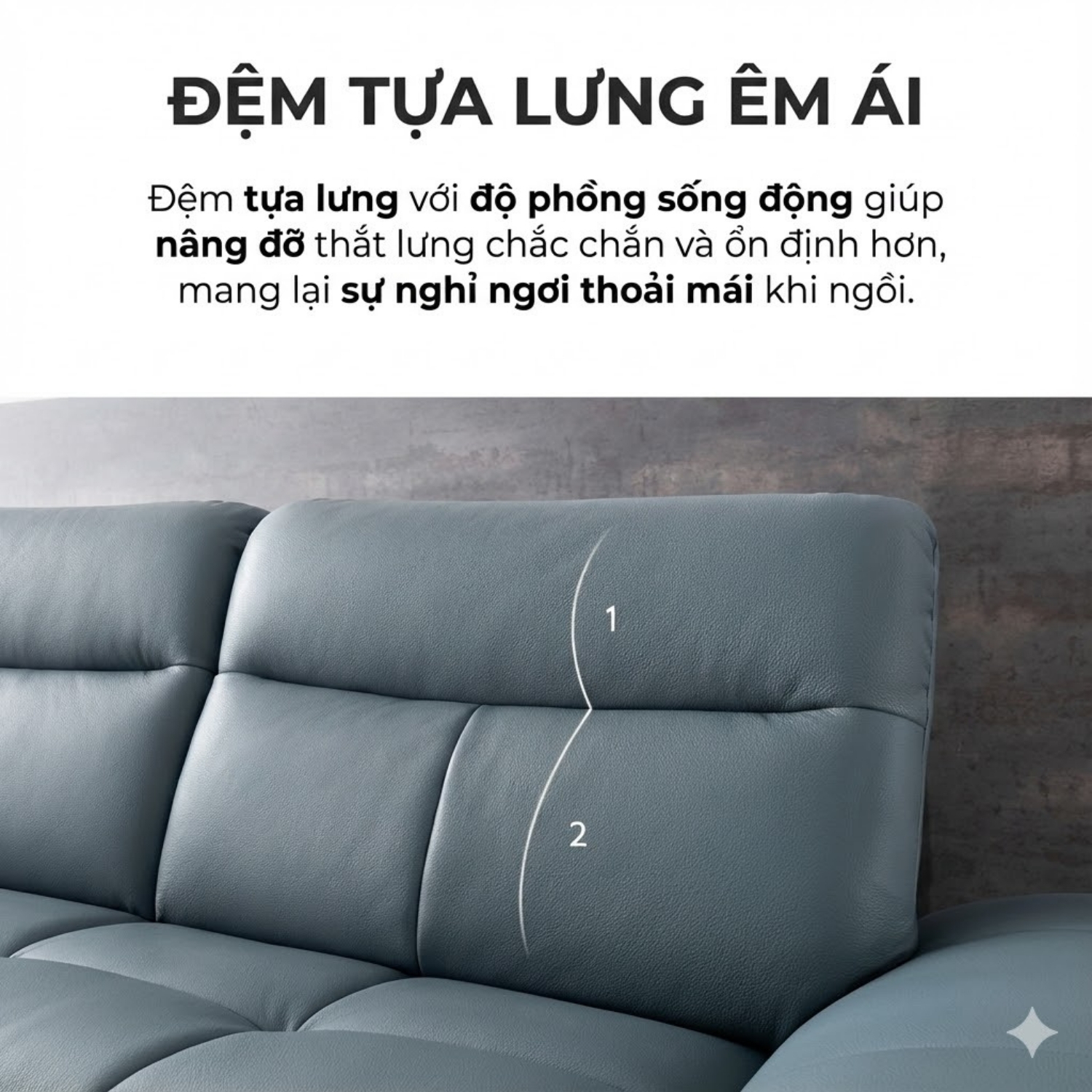 Sofa Văng Bọc Da Bò AVALYN Kiểu Dáng Hiện Đại