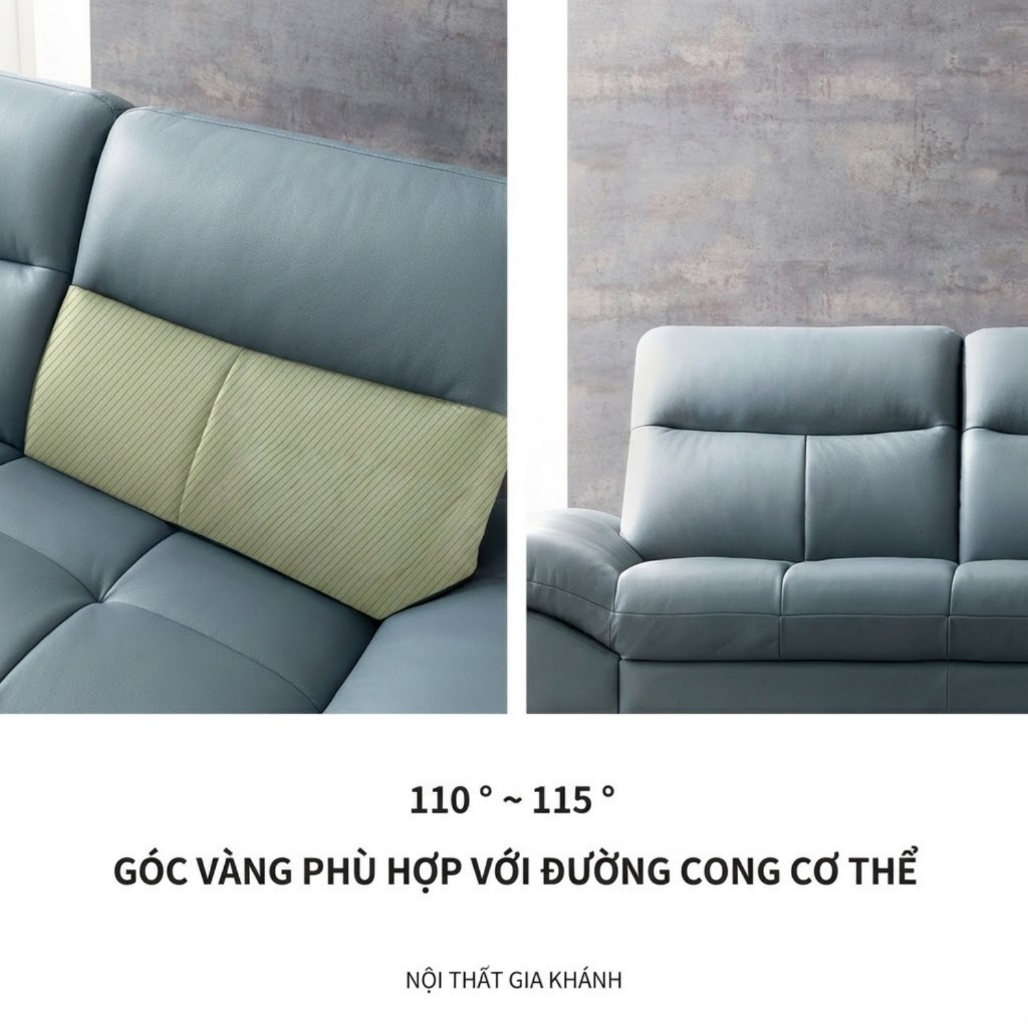 Sofa Văng Bọc Da Bò AVALYN Kiểu Dáng Hiện Đại