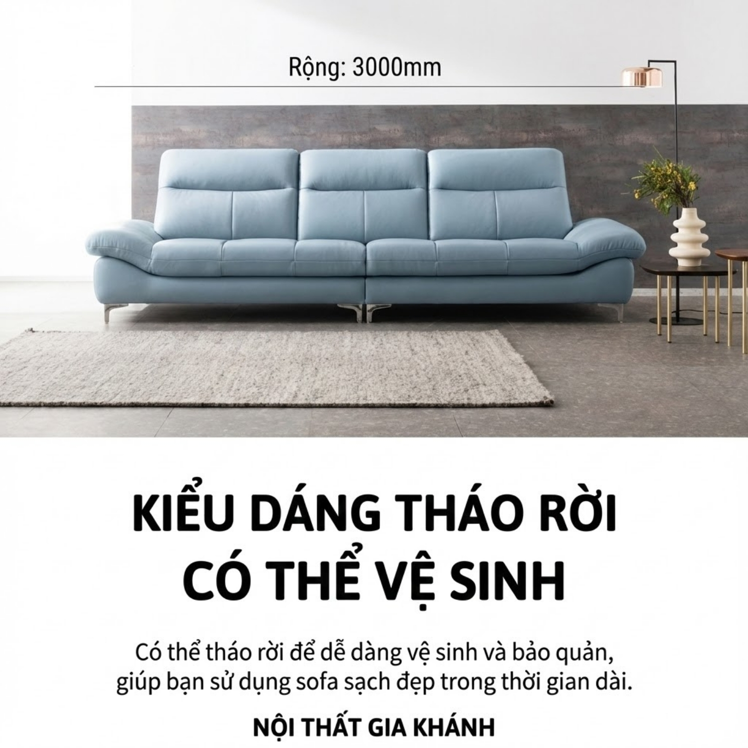 Sofa Văng Bọc Da Bò AVALYN Kiểu Dáng Hiện Đại