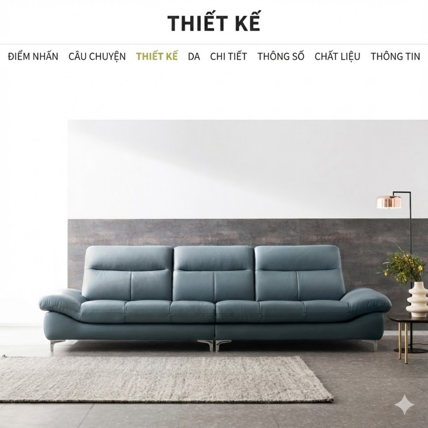 Sofa Văng Bọc Da Bò AVALYN Kiểu Dáng Hiện Đại